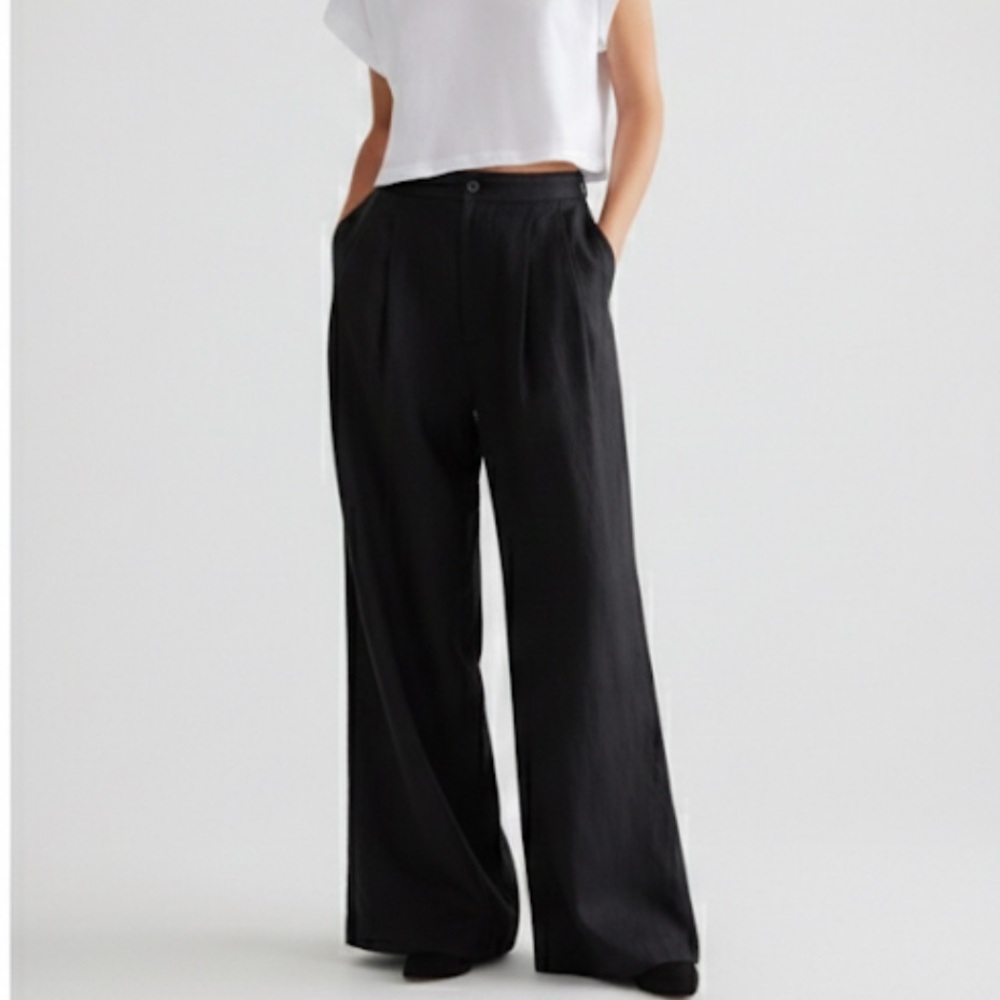 Sleeper Dynasty Linen Pants Wide Leg Trousers Size Large